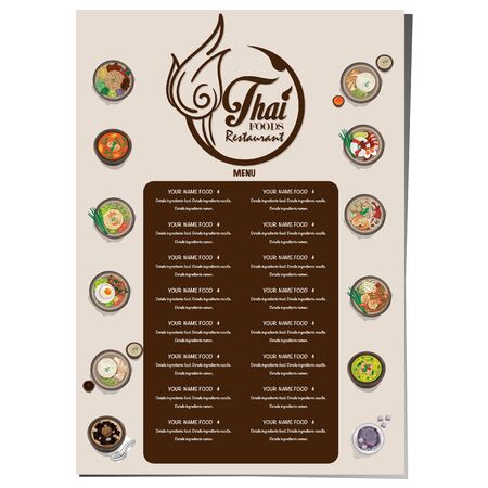 menu thai food design template graphicのイラスト素材
