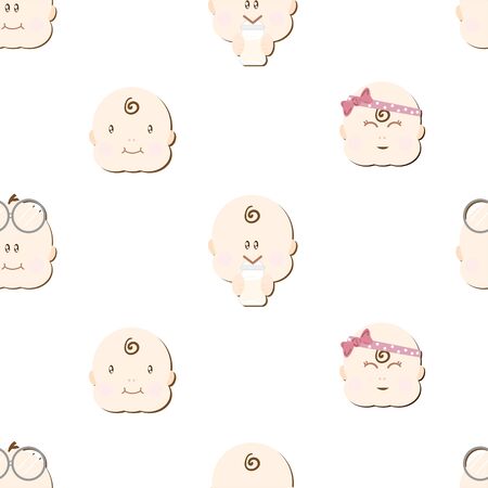 baby graphic pattern wallpaper objectのイラスト素材