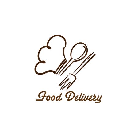 Food delivery icon vector graphic element signのイラスト素材