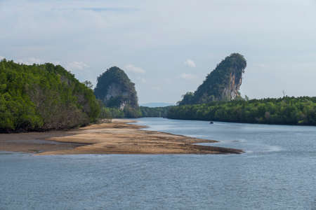 Khao Khanap Nam in Krabi, Thailand, Asiaの写真素材