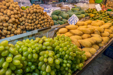Fresh Fruits on a market in Krabi, Province Krabi, Thailand, Asiaの写真素材