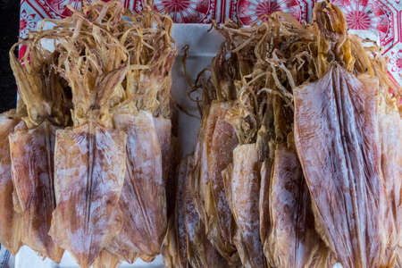 Dried Squid, at a market in Krabi, Province Krabi, Thailand, Asia