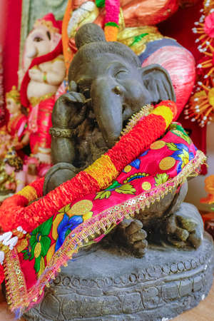 Elephant Figure at a market in Chiang Mai, Northern Thailand, Thailand, Asiaの写真素材