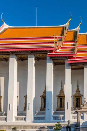 Wat Pho, Temple of the Reclining Buddha in Bangkok, Thailand, Asiaの写真素材