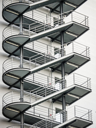 fire escape at an office building - romeのeditorial素材
