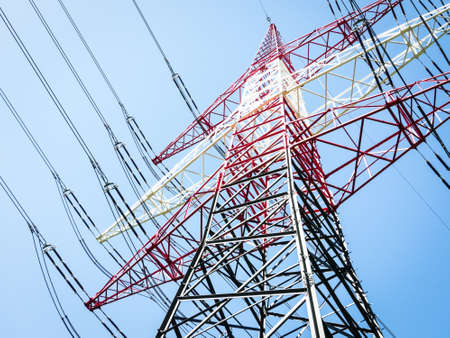 modern electricity pole in italy