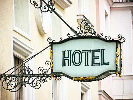 hotel signの写真素材