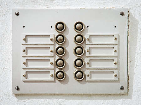 bell button - close up  - with space for text