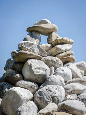 nice rock stack in front of blue sky