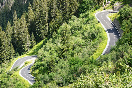 winding road at the european alps - austria