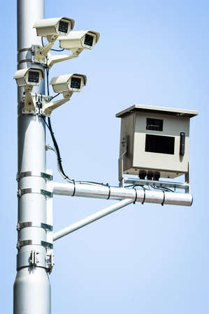 modern security camera - close-upの写真素材