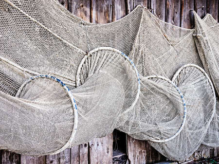 fishing net at an old port