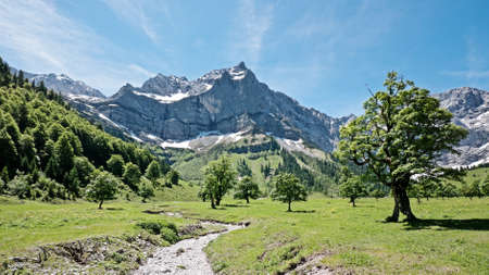 karwendel mountains in summer - austriaの写真素材