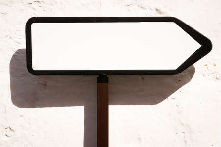 blank directional sign with space for text