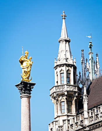 famous munich marienplatz - germany - bavariaの写真素材