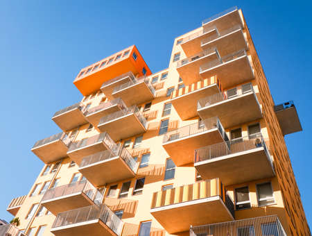 modern new plattenbau - nice backgroundの写真素材