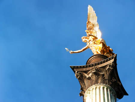 famous friedensengel in munich - germany - Bogenhausen - 1896の写真素材