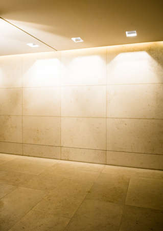 modern corridor at a building in rome - nice background with copy spaceの写真素材