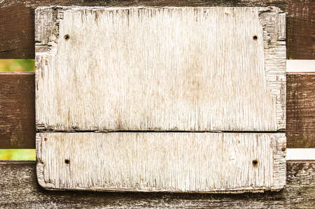 blank sign at a fence