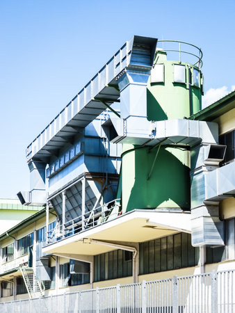 part of a modern industry buildingのeditorial素材