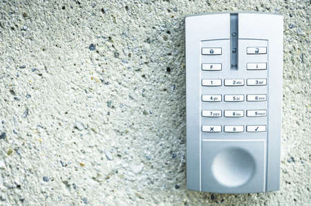 closeup of a modern keypadの写真素材