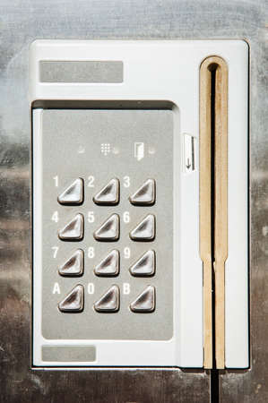 closeup of a modern keypad