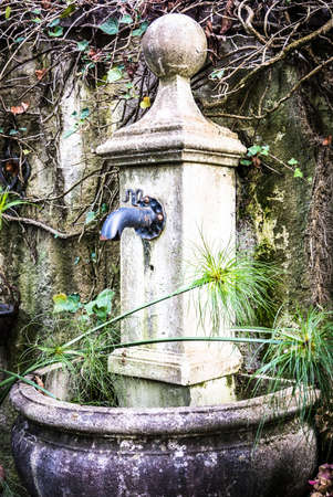 beautiful old well at a villaの写真素材