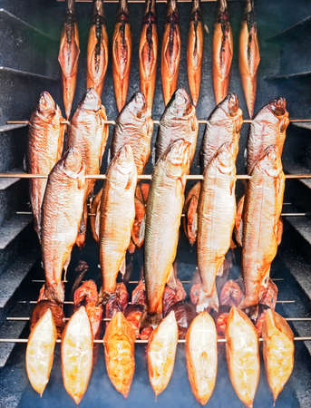 smoked fish at a farmers market
