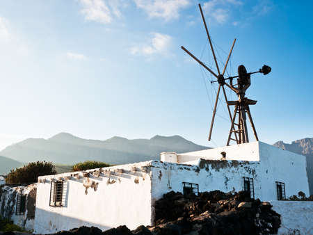 old windmill at grand canaryの写真素材