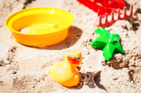 toys at a sandbox - nice close-upの写真素材