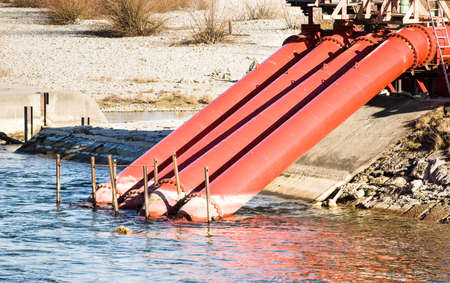 modern water pumps and pipesの写真素材