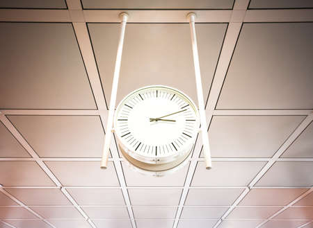 clock at an entrance hallの写真素材