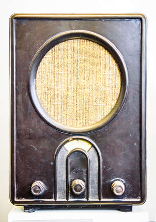 close-up of an antique radioの写真素材