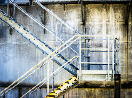 old staircase at a reservoir - nice backgroundの写真素材