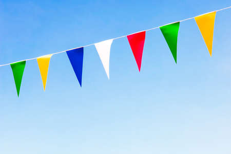 nice colorful pennants - space for textの写真素材