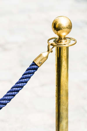 old brass pole at a hotelの写真素材