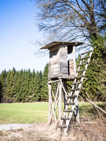 wildlife observation point - raised blindの写真素材