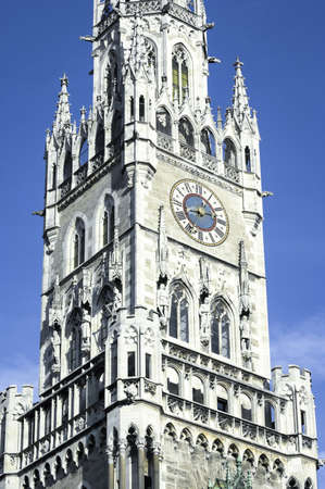 famous old munich city hall - germany