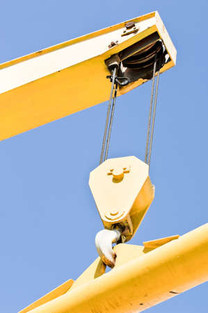 part of a modern yellow crane - nice close-upの写真素材