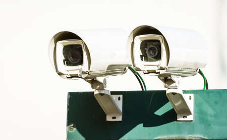 modern security camera - close-upの写真素材
