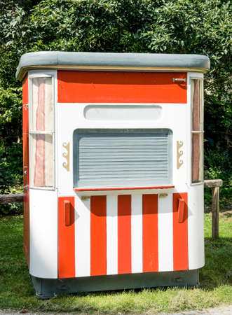 old box office at a parkの写真素材