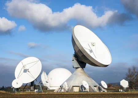modern radio telescopes - satelite dishesの写真素材