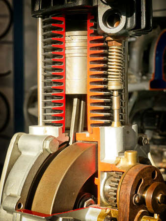 cylinder of a motor - cross-sectionの写真素材