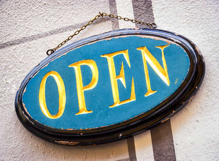 beautiful open sign at a store