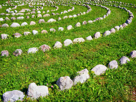 circle of rocksの写真素材