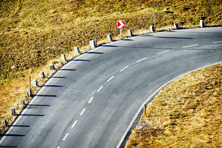 country road at the alpsの写真素材