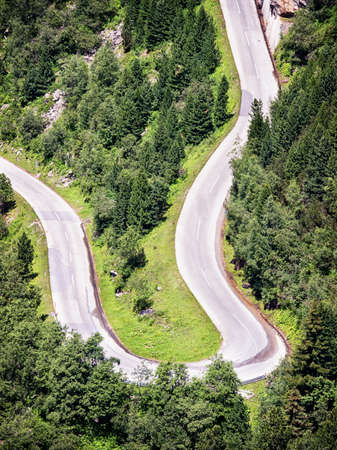 country road at the alpsの写真素材