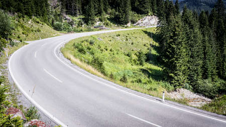 contry road at the alps