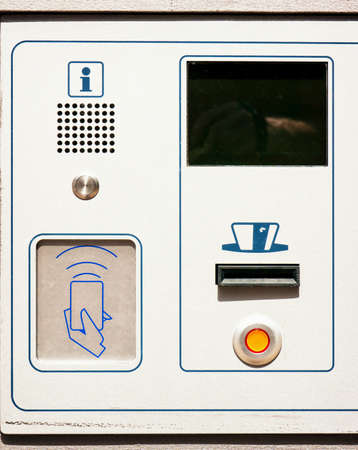 modern card automat at a public garageの写真素材