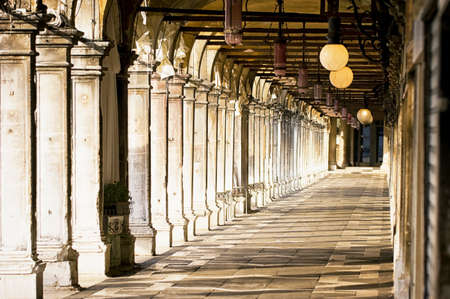 historic archway without people - wideangleの写真素材